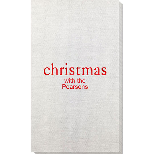 Big Word Christmas Bamboo Luxe Guest Towels